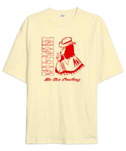 Mitski Be The Cowboy Krem Oversize Unisex Tişört