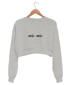 Miu miu Kadın Crop Sweatshirt