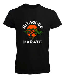 Miyagi Do Karate Kid Baskılı Siyah Erkek Tişört