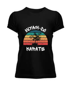 Miyagi-Do Karate Kid Bonsai Siyah Kadın Tişört