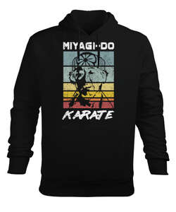 Miyagi-Do Karate Master Karate Kid Siyah Erkek Kapüşonlu Hoodie Sweatshirt