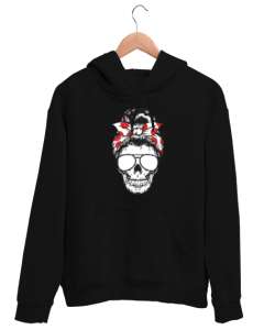 Mom Head Skull Siyah Unisex Kapşonlu Sweatshirt