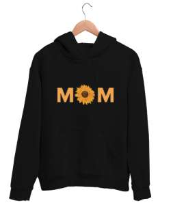  Mom Yazılı Siyah Unisex Kapşonlu Sweatshirt