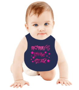 Mommys little star önlük Bebek Mama Önlüğü