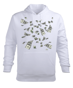 Money Rain Erkek Kapüşonlu Hoodie Sweatshirt