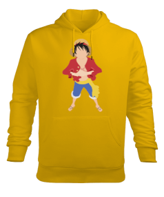 Monkey D. Luffy one piece anime sweat sarı Erkek Kapüşonlu Hoodie Sweatshirt