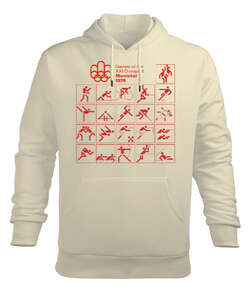 Montreal 1976 - Bu Yaz Neredeydim - Krem Erkek Kapüşonlu Hoodie Sweatshirt