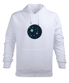 Moon Erkek Kapüşonlu Hoodie Sweatshirt