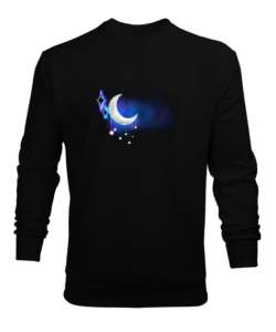 moon Siyah Erkek Sweatshirt