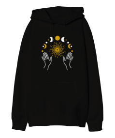 Moon Spell Oversize Unisex Kapüşonlu Sweatshirt