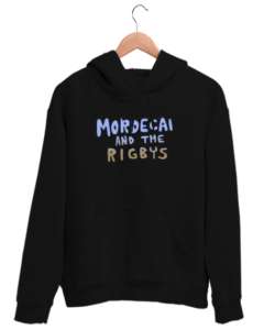 Mordecai and the Rigbys havalı 2 Siyah Unisex Kapşonlu Sweatshirt