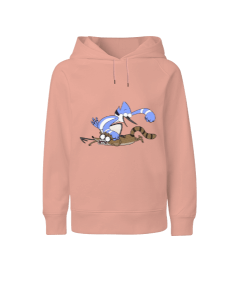 mordecai rigby görselli Çocuk Unisex Hoodie Kapüşonlu