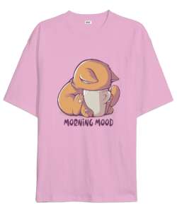 Morning Mood Pembe Oversize Unisex Tişört