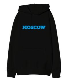 Moscow Oversize Unisex Kapüşonlu Sweatshirt