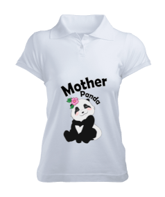 Mother Panda Kadın Polo Yaka Tişört