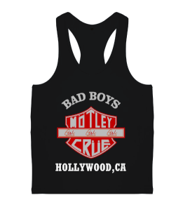 Mötley Crüe Bad Boys Erkek Body Gym Atlet