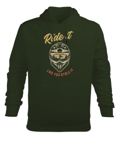 Motocross, cross Tasarım Baskılı Erkek Kapüşonlu Hoodie Sweatshirt