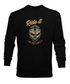 Motocross, cross Tasarım Baskılı Erkek Sweatshirt