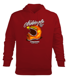 Motorcycle Enthusiast Oldschool Motocross Helmet Erkek Kapüşonlu Hoodie Sweatshirt