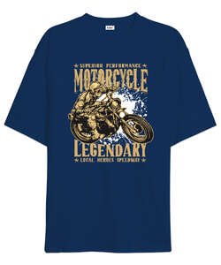 Motorcycle Performance Lacivert Oversize Unisex Tişört