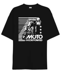  Motorcycle Race GP - Motosiklet Sürüş Siyah Oversize Unisex Tişört