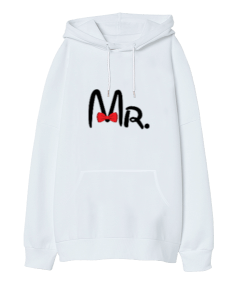 Mr Oversize Unisex Kapüşonlu Sweatshirt