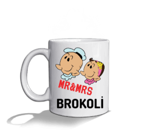 MR@MRS BROKOLİ Beyaz Kupa Bardak