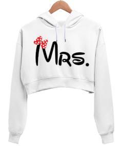 mrs Kadın Crop Hoodie Kapüşonlu Sweatshirt