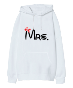 Mrs Oversize Unisex Kapüşonlu Sweatshirt