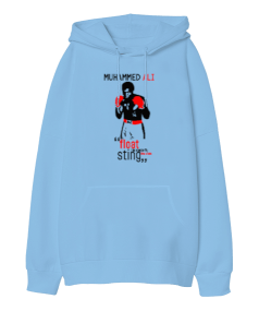 Muhammed Ali V2 Oversize Unisex Kapüşonlu Sweatshirt