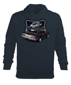 Muscle car baskılı Erkek Kapüşonlu Hoodie Sweatshirt