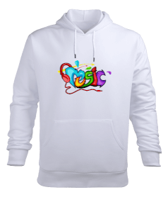 Music Erkek Kapüşonlu Hoodie Sweatshirt