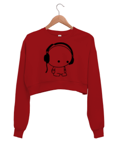 Music Kadın Crop Sweatshirt