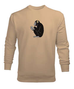 Musican Monkey Camel Erkek Sweatshirt