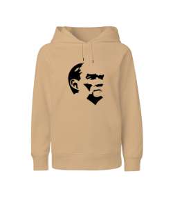 Mustafa Kemal Atatürk Camel Çocuk Unisex Hoodie Kapüşonlu