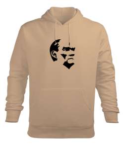 Mustafa Kemal Atatürk Camel Erkek Kapüşonlu Hoodie Sweatshirt