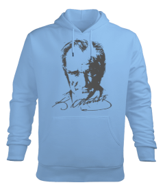 Mustafa Kemal Atatürk Erkek Kapüşonlu Hoodie Sweatshirt