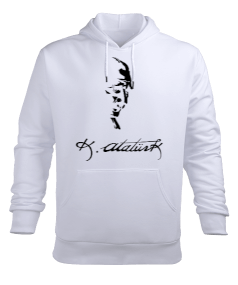 Mustafa Kemal Atatürk Erkek Kapüşonlu Hoodie Sweatshirt