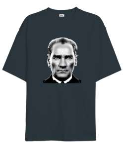 Mustafa Kemal Atatürk Füme Oversize Unisex Tişört