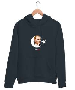 MUSTAFA KEMAL ATATÜRK Füme Unisex Kapşonlu Sweatshirt