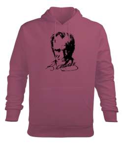 Mustafa Kemal Atatürk Gül Kurusu Erkek Kapüşonlu Hoodie Sweatshirt