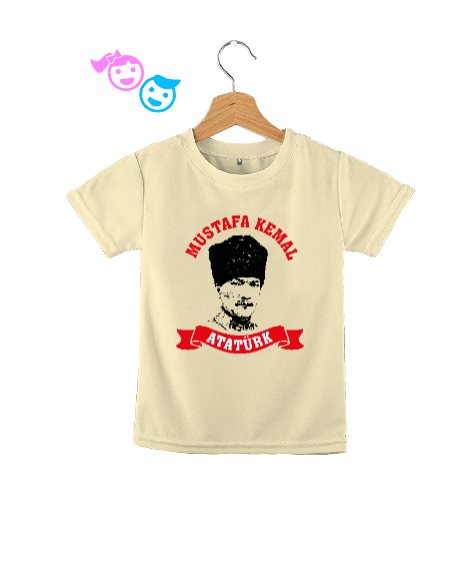 Tisho - Mustafa Kemal Atatürk Krem Çocuk Unisex