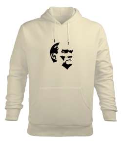 Mustafa Kemal Atatürk Krem Erkek Kapüşonlu Hoodie Sweatshirt