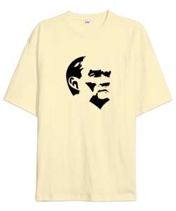 Mustafa Kemal Atatürk Krem Oversize Unisex Tişört