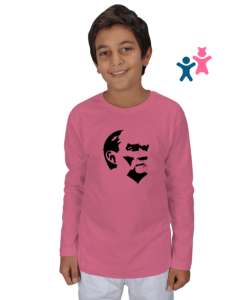 Mustafa Kemal Atatürk Pembe Çocuk Unisex Uzunkollu