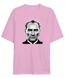 Mustafa Kemal Atatürk Pembe Oversize Unisex Tişört