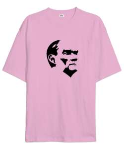 Mustafa Kemal Atatürk Pembe Oversize Unisex Tişört