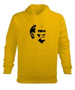 Mustafa Kemal Atatürk Sarı Erkek Kapüşonlu Hoodie Sweatshirt