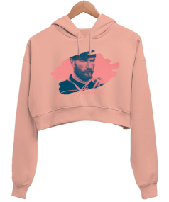 Mustafa Kemal Atatürk Sözleri Türkiye Askeri Kadın Crop Hoodie Kapüşonlu Sweatshirt