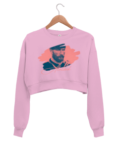 Mustafa Kemal Atatürk Sözleri Türkiye Askeri Kadın Crop Sweatshirt